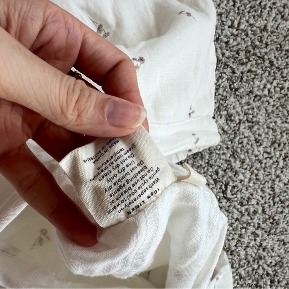 Deiji Studios the raglan set tiny flowers linen M/L - Picture 12 of 12